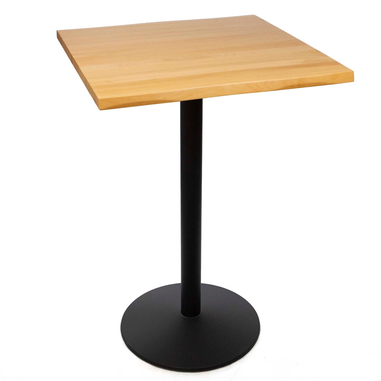 30" x 30" solid European beech hardwood bar height bistro table