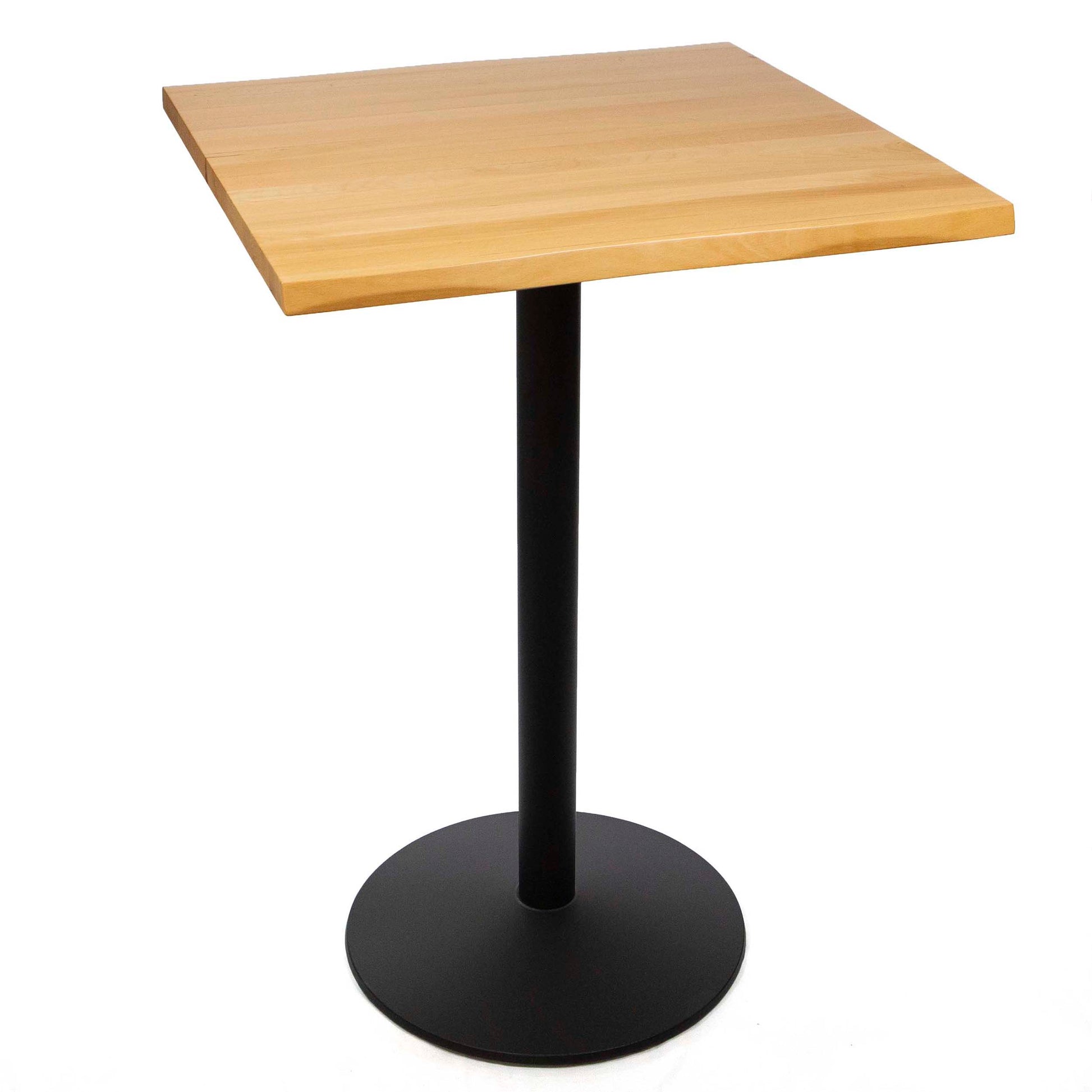 30" x 30" solid European beech hardwood bar height bistro table