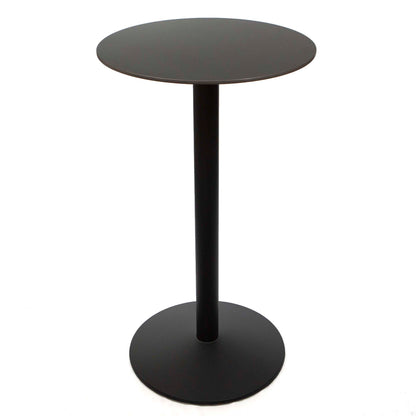 24" round pure black sintered stone bar height bistro table