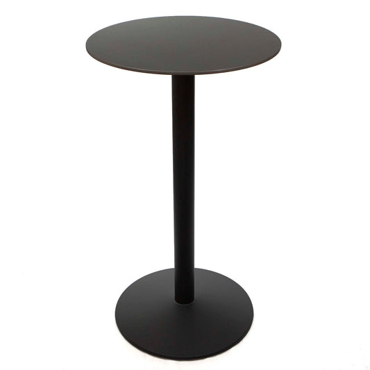 24" round pure black sintered stone bar height bistro table