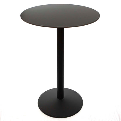 30" round pure black sintered stone bar height bistro table