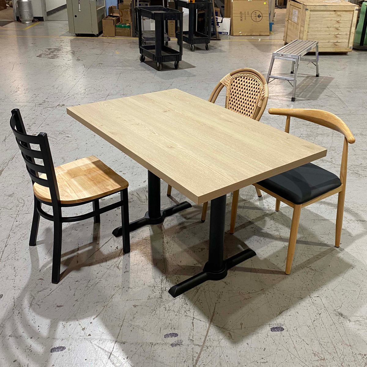 30 x 48" Melamine Board Restaurant Tables, Natural Oak Color #J31M3048NT