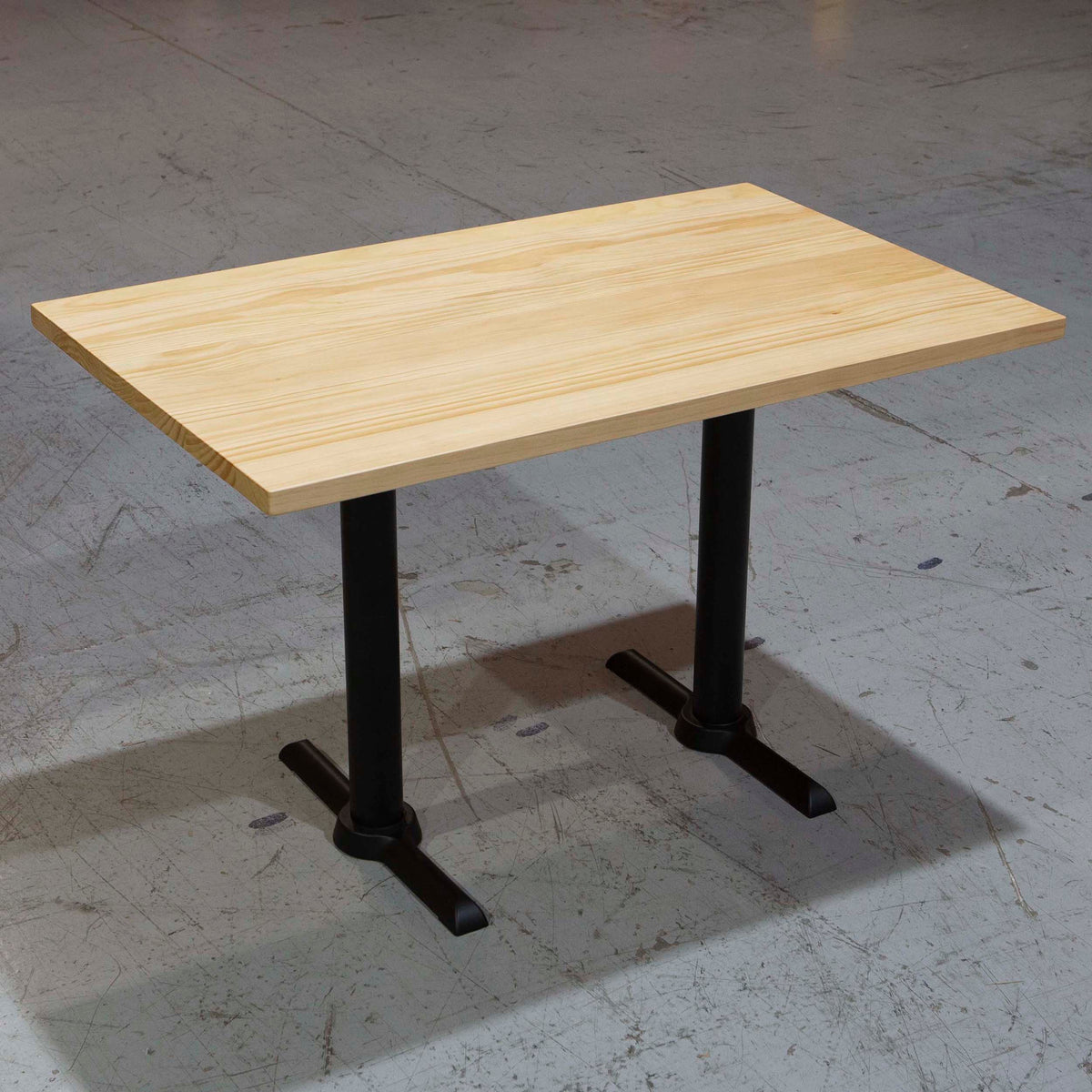 natural color, solid pine wood restaurant tables
