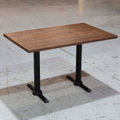 solid pine wood restaurant tables, dark walnut color