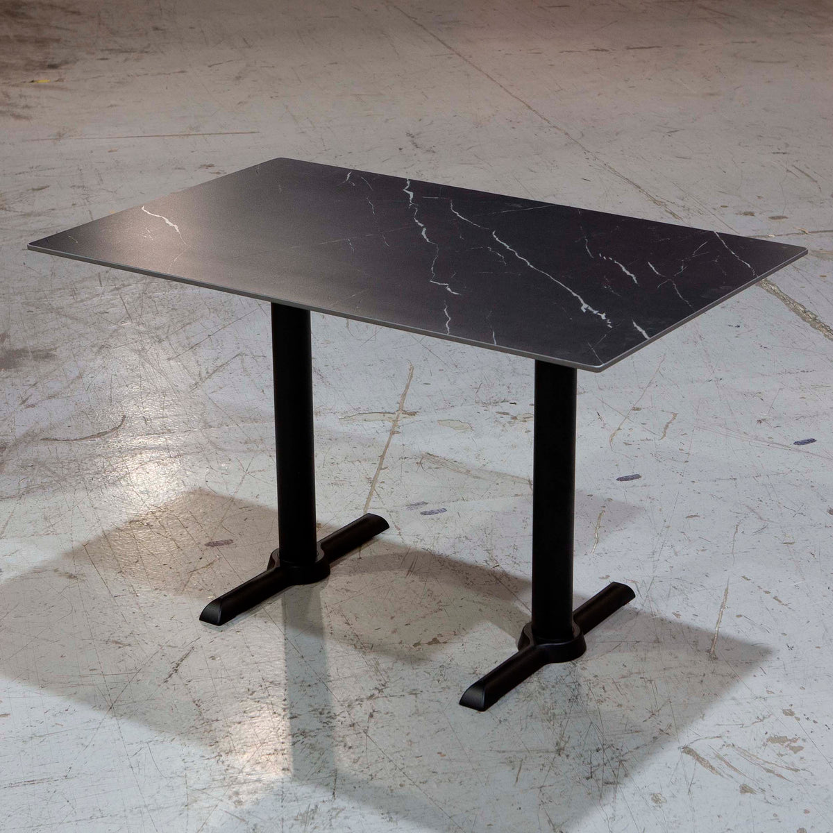 black color sintered stone restaurant tables
