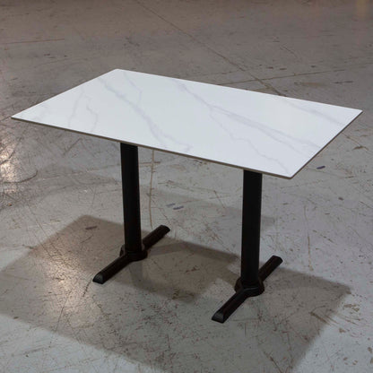 marble like, white sintered stone restaurant tables