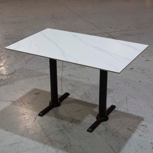 marble like, white sintered stone restaurant tables