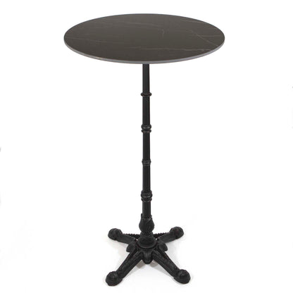 24" round sintered stone bar height bistro table