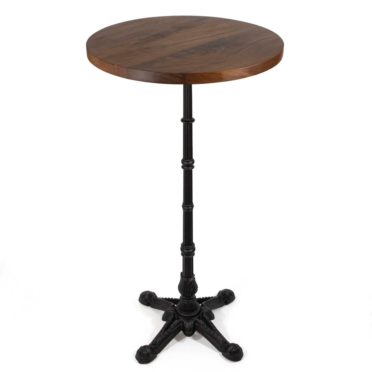 solid black walnut bar height bistro table