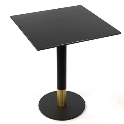 black sintered stone restaurant cafe table