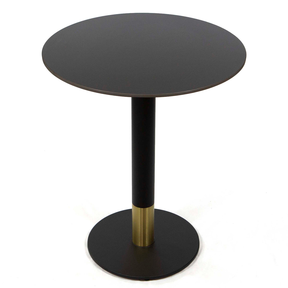 black round sintered stone cafe tables