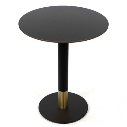 black round sintered stone cafe tables