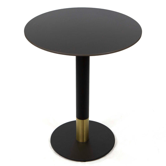 black round sintered stone cafe tables