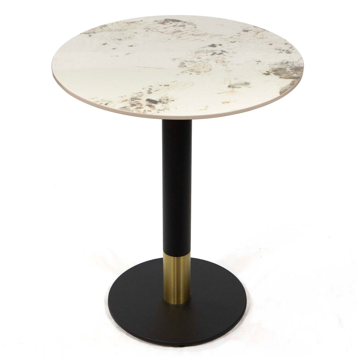 white sintered stone restaurant cafe table