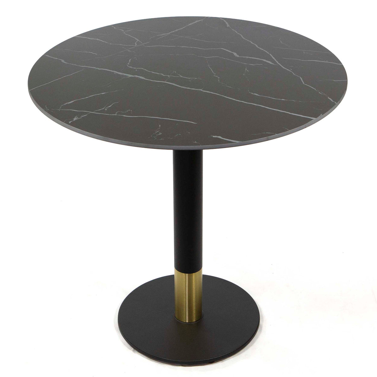 black round sintered stone restaurant cafe tables