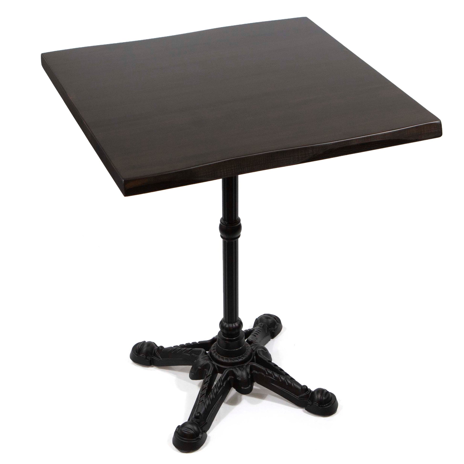 24" x 24" live edge solid European beech hardwood restaurant cafe table