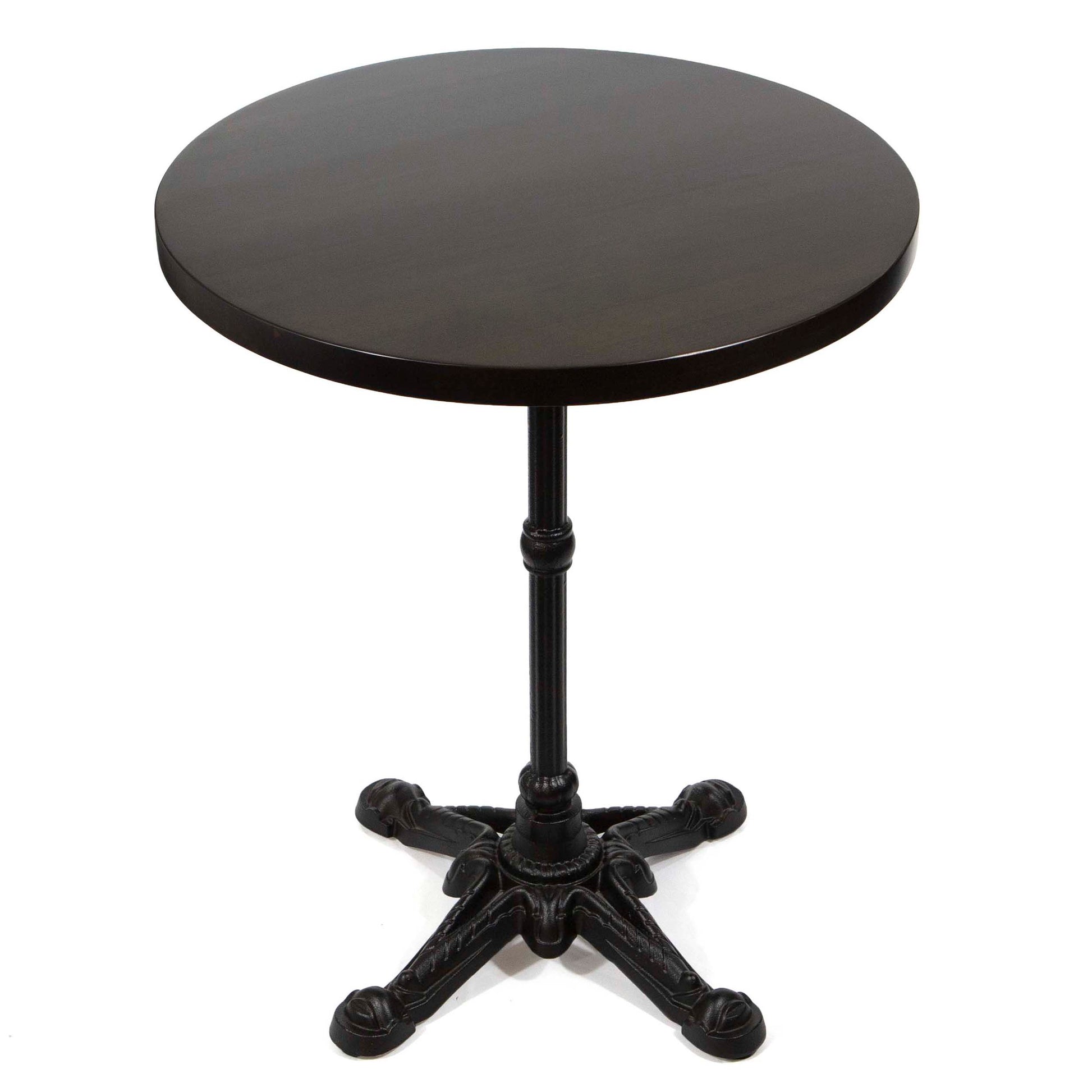 24" round European beech wood bistro table