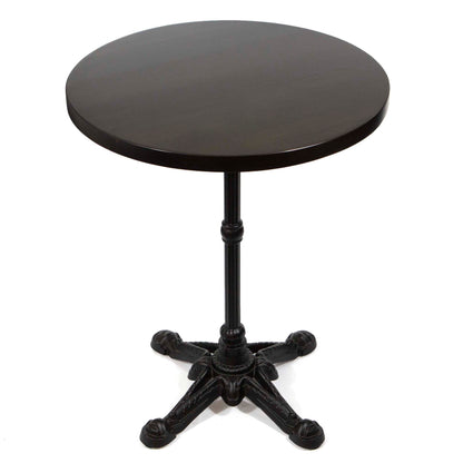 24" round European beech wood bistro table