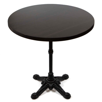 30" round solid European beech restaurant cafe table