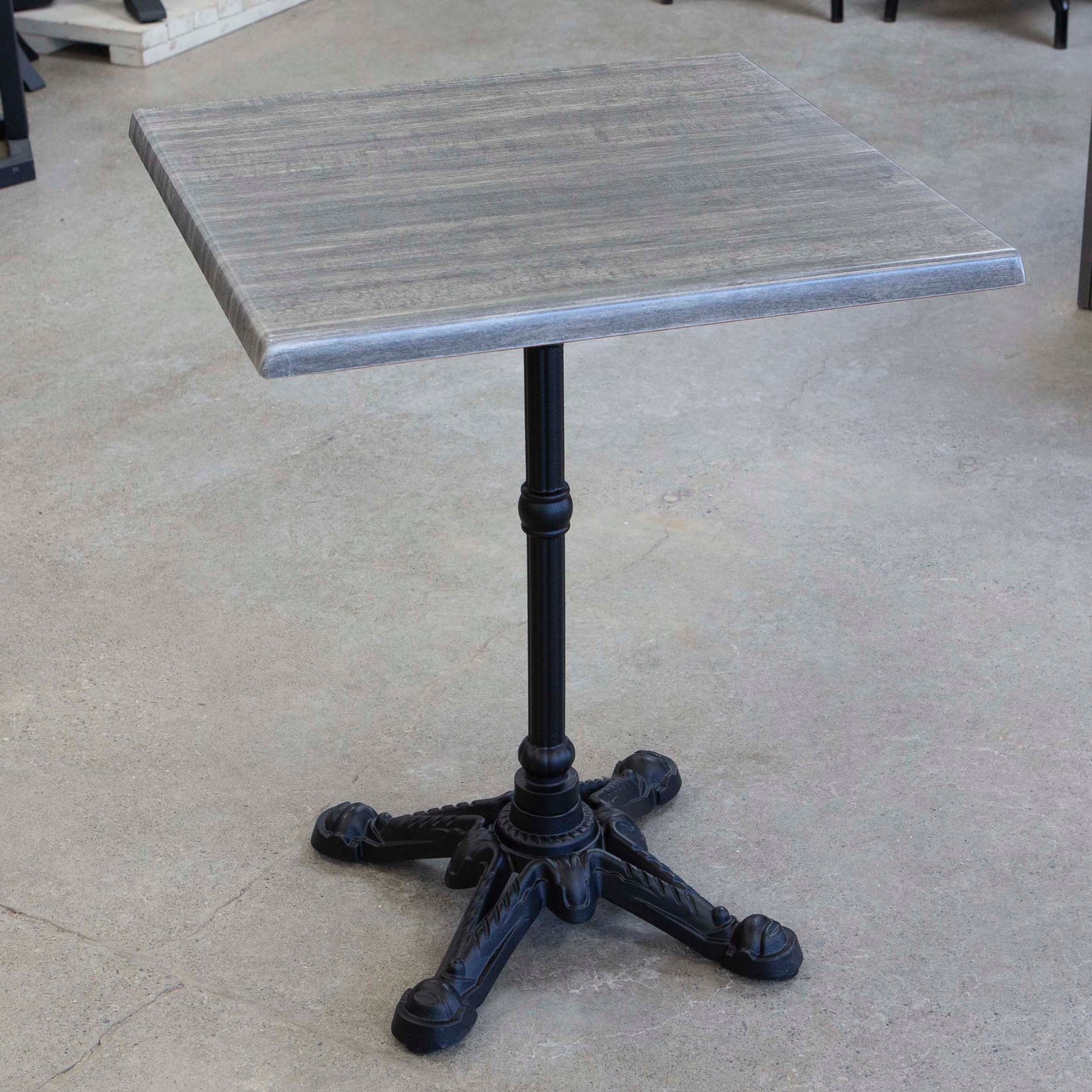 square gray outdoor melamine board restaurant cafe tables