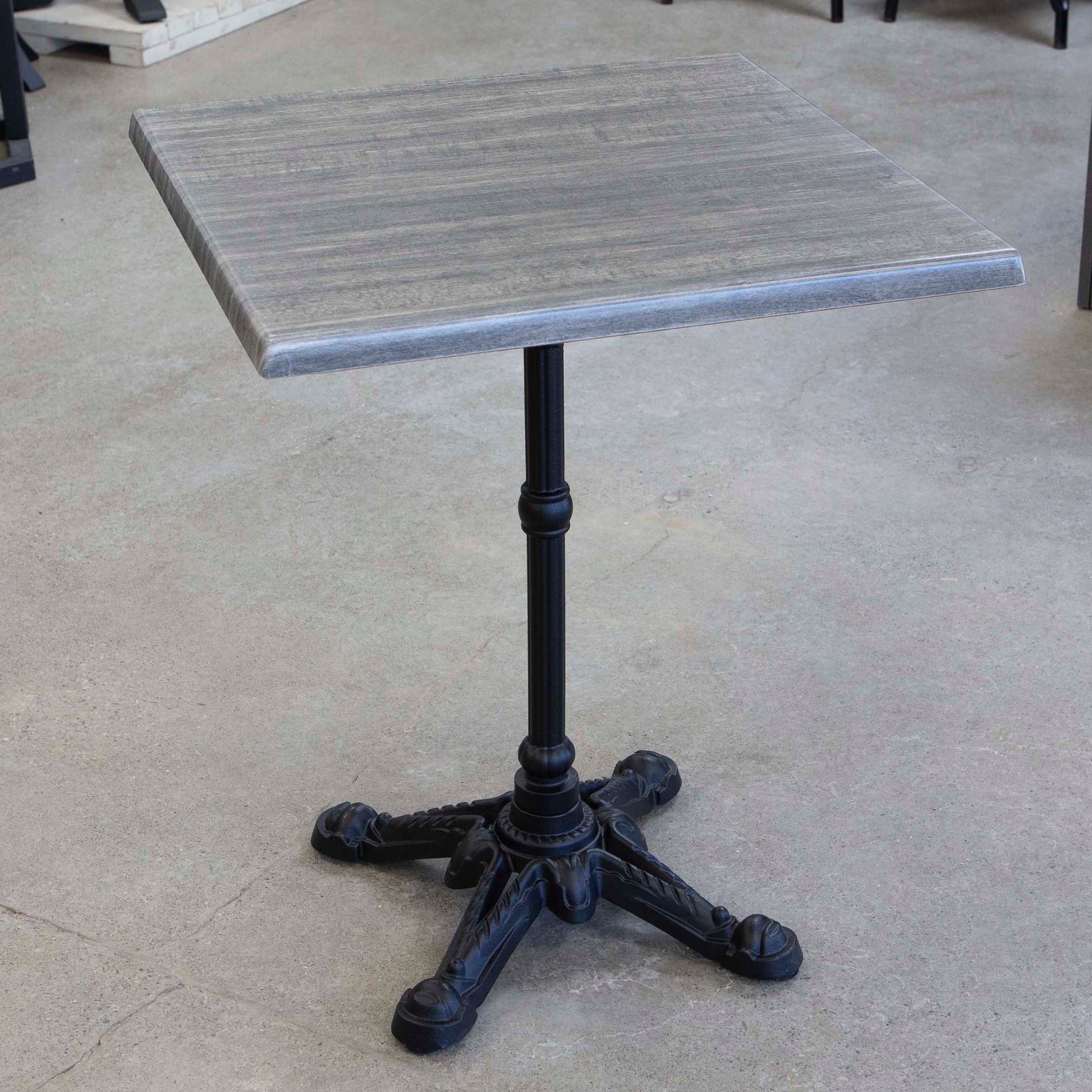 square gray outdoor melamine board restaurant cafe tables