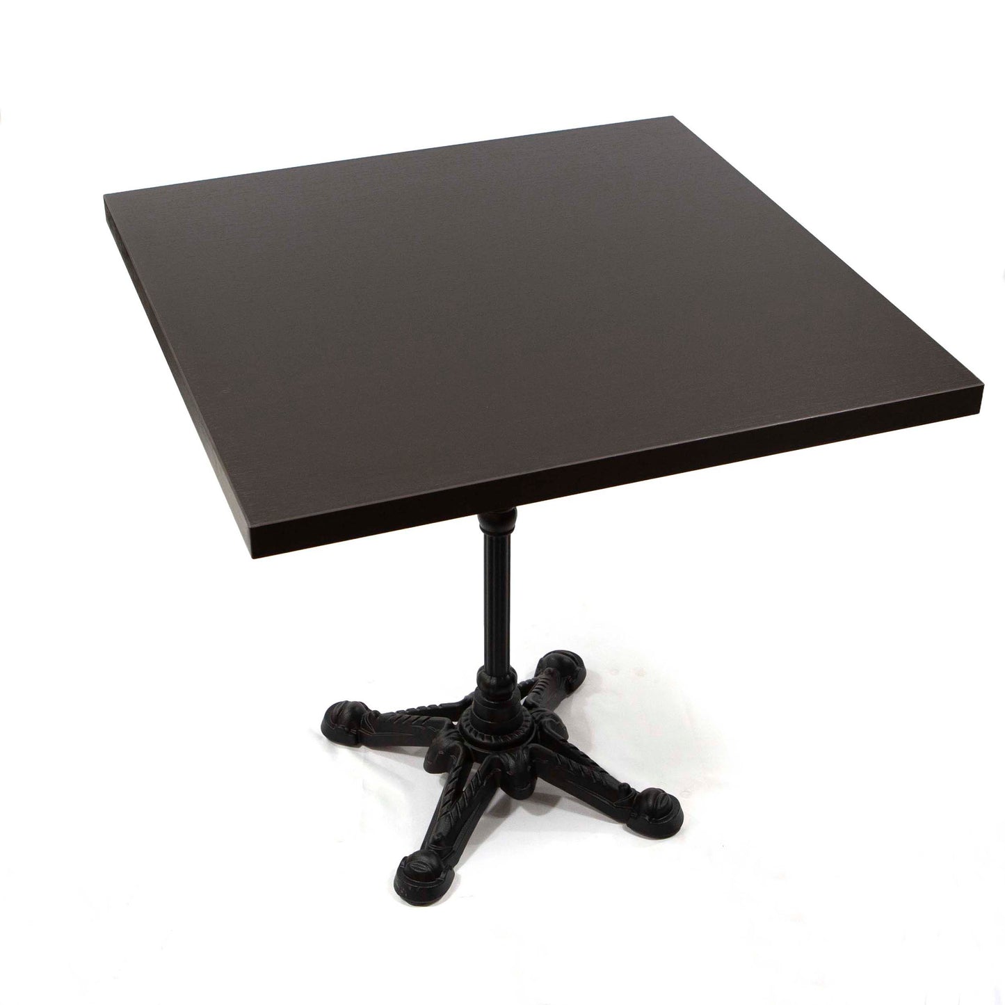 black melamine board restaurant tables