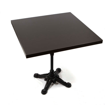 black melamine board restaurant tables