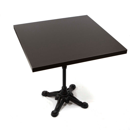 black melamine board restaurant tables