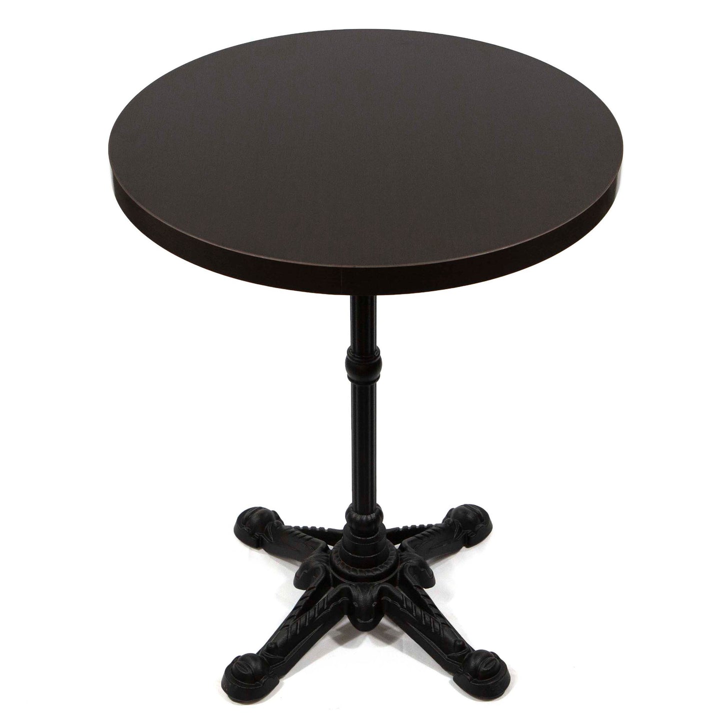 black round melamine board cafe tables