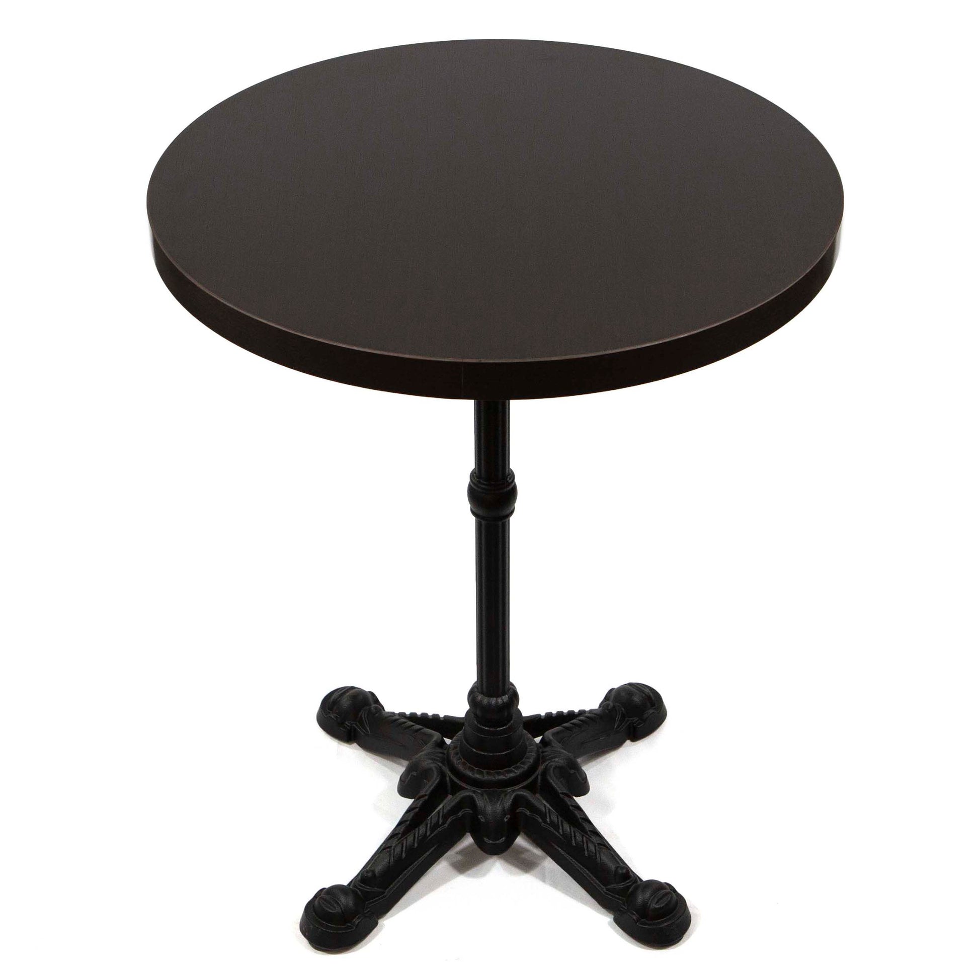 black round melamine board cafe tables
