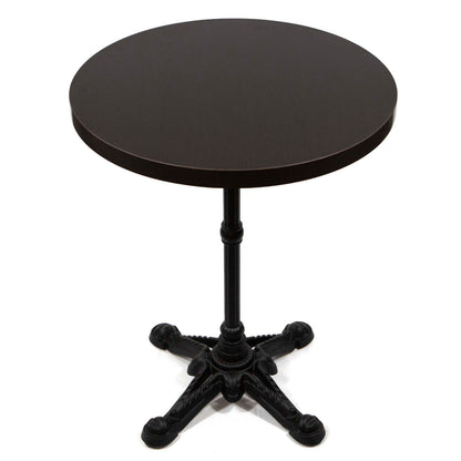 black round melamine board cafe tables