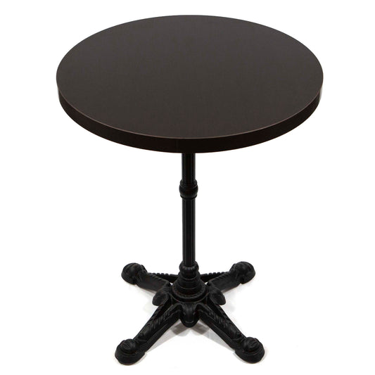 black round melamine board cafe tables