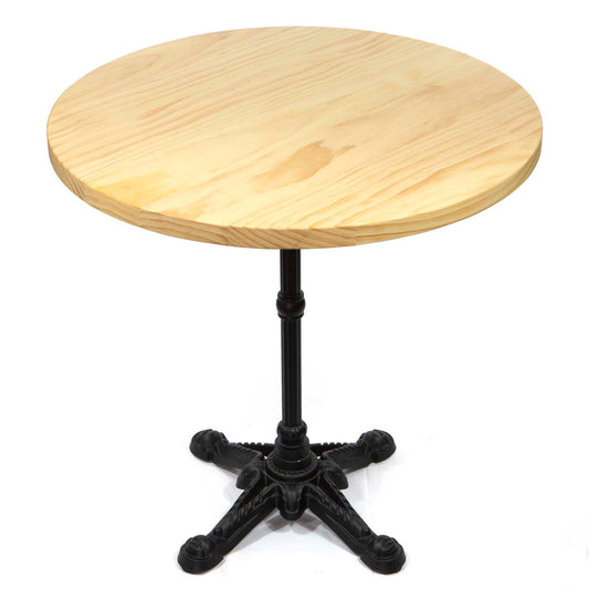 solid pine wood round restaurant tables