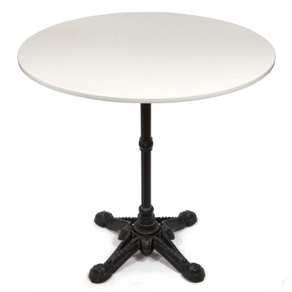 round white quartz restaurant tables