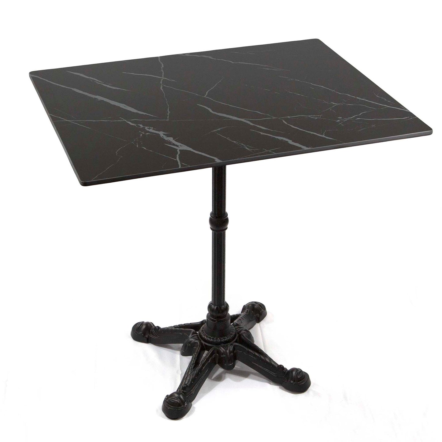 24 x 30" black sintered stone restaurant cafe table