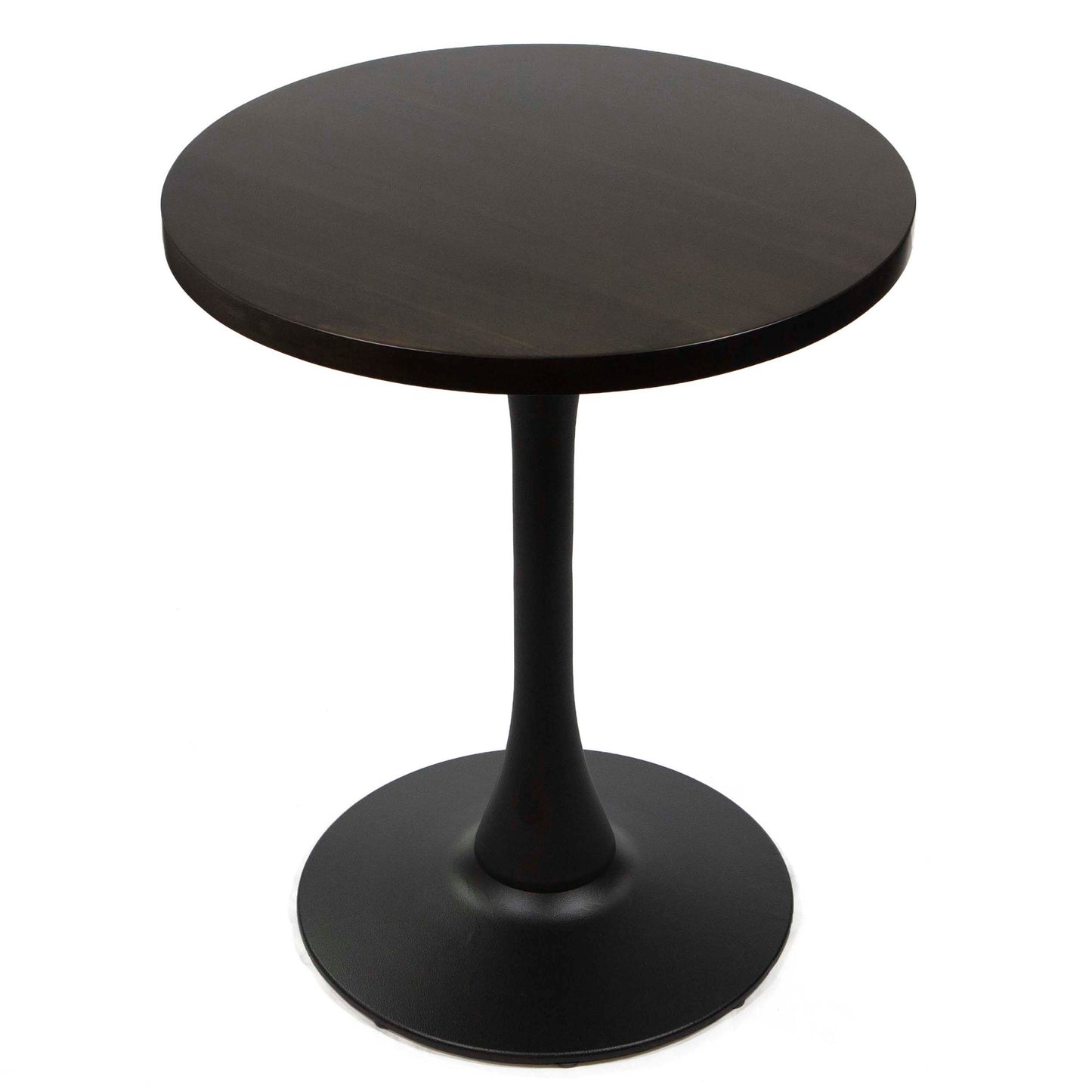 24" round solid European beech wood cafe table