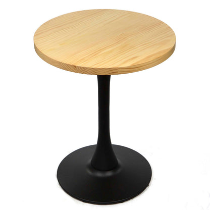 solid pine wood round restaurant tables