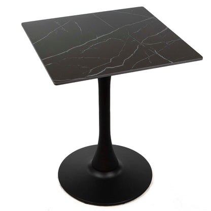 black sintered stone cafe bistro table