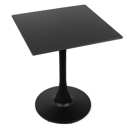 24" x 24" black sintered stone restaurant cafe table