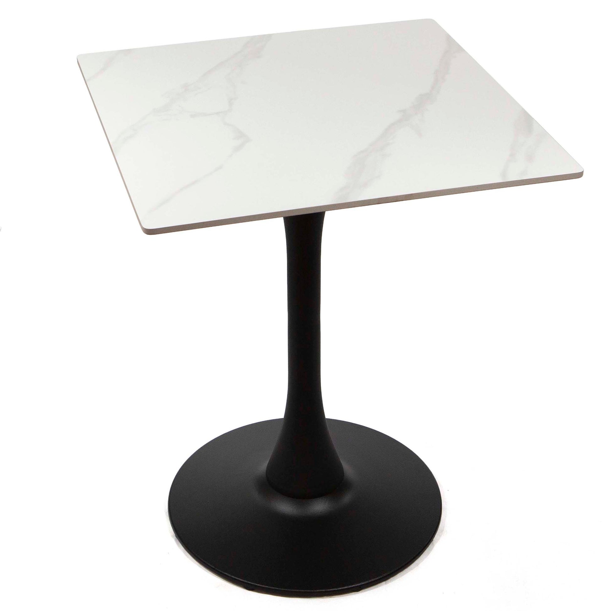 white sintered stone cafe bistro table