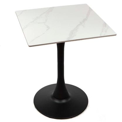 white sintered stone cafe bistro table
