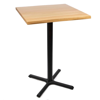 30" x 30" solid European beech hardwood bar height high top table