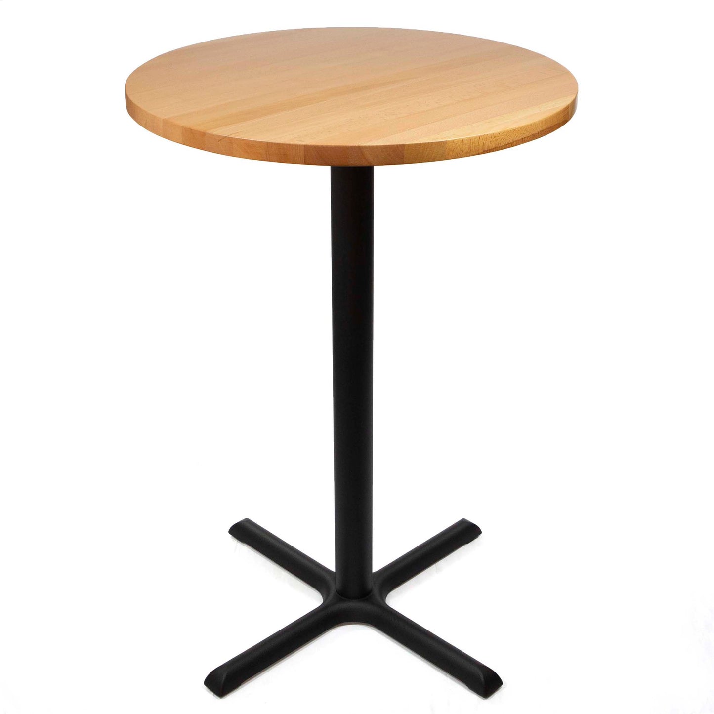 30" round European beech hardwood bar height bistro table