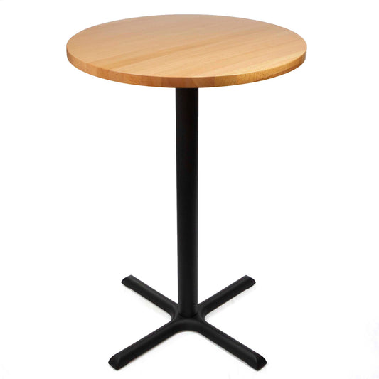 30" round European beech hardwood bar height bistro table