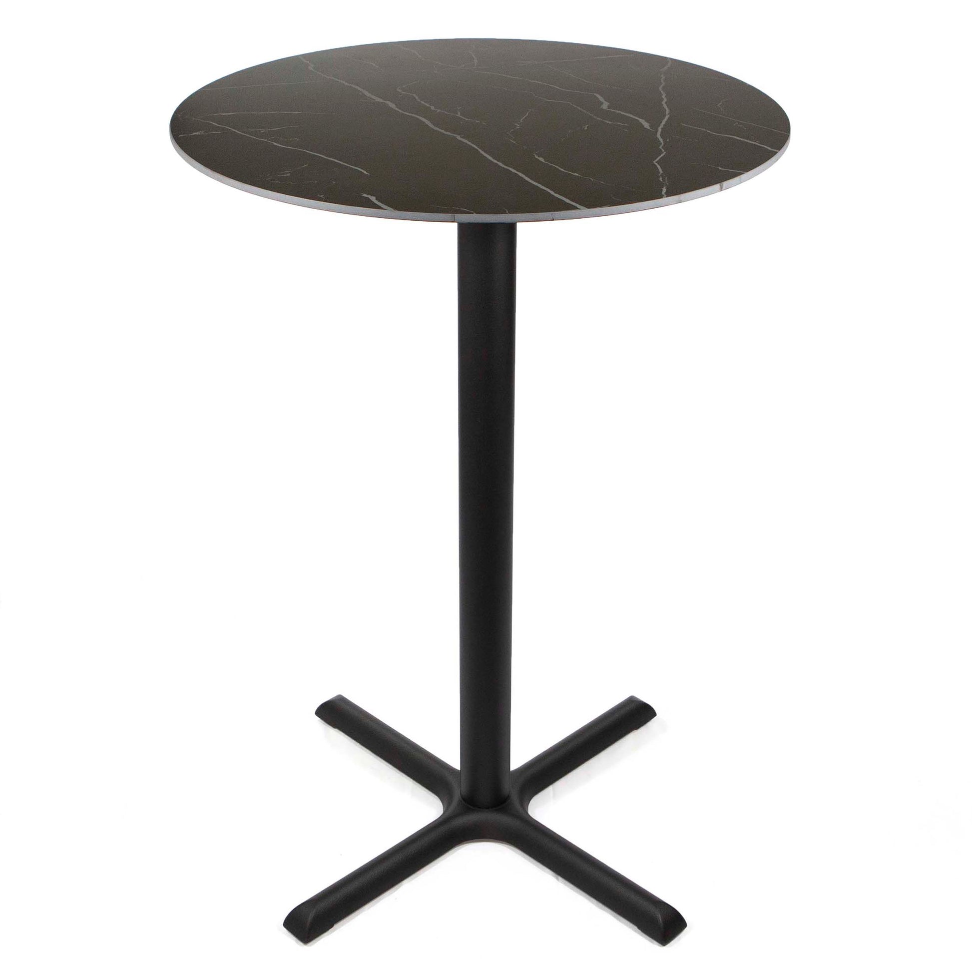 30" round sintered stone bar height bistro table