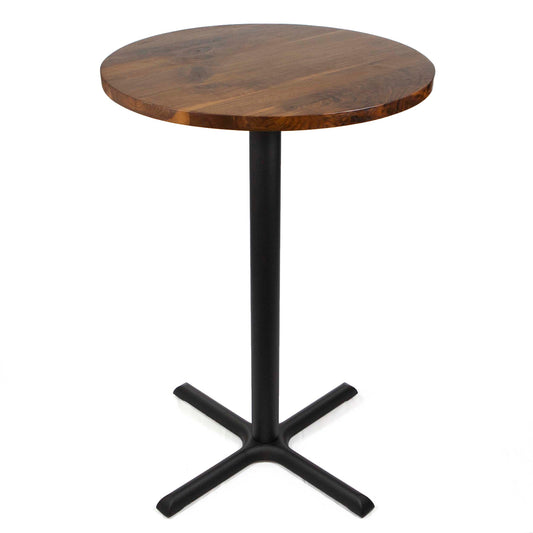 30" solid black walnut bar height bistro table