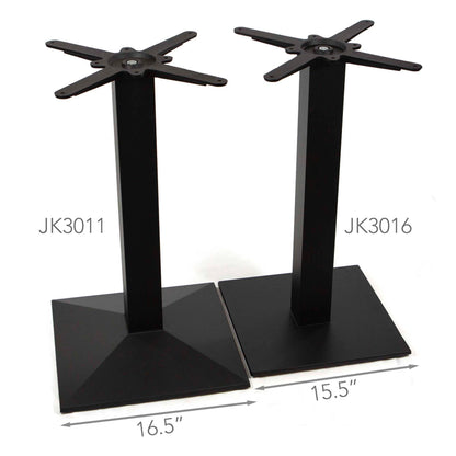 Flat Square Bistro Table Base in Cast Iron, 1 PC, Pedestal Shape #JK3016