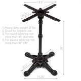 Bistro Table Base in Cast Iron, 1 PC, Pedestal Shape #JK3063