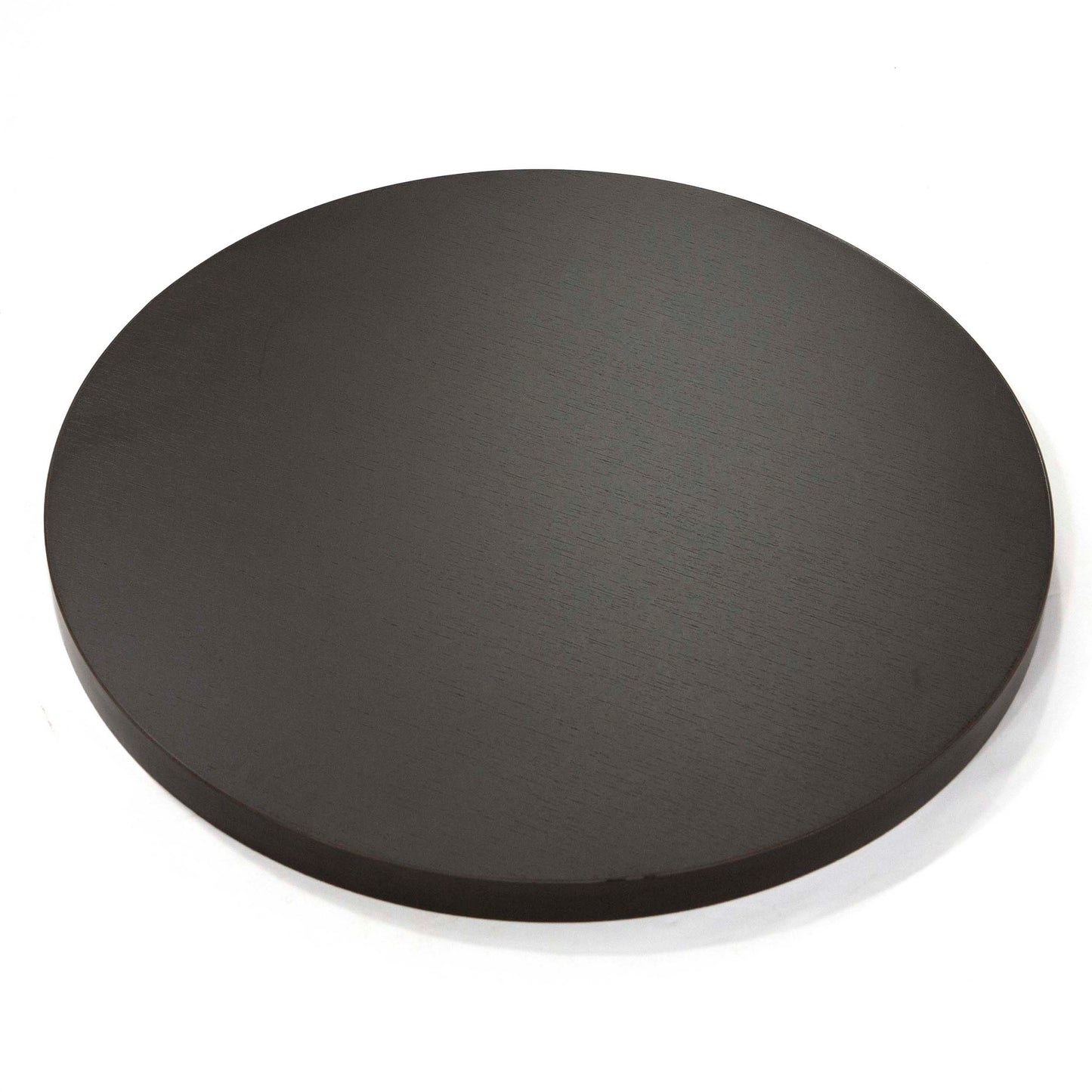 24" round melamine board restaurant table tops, ebony black color