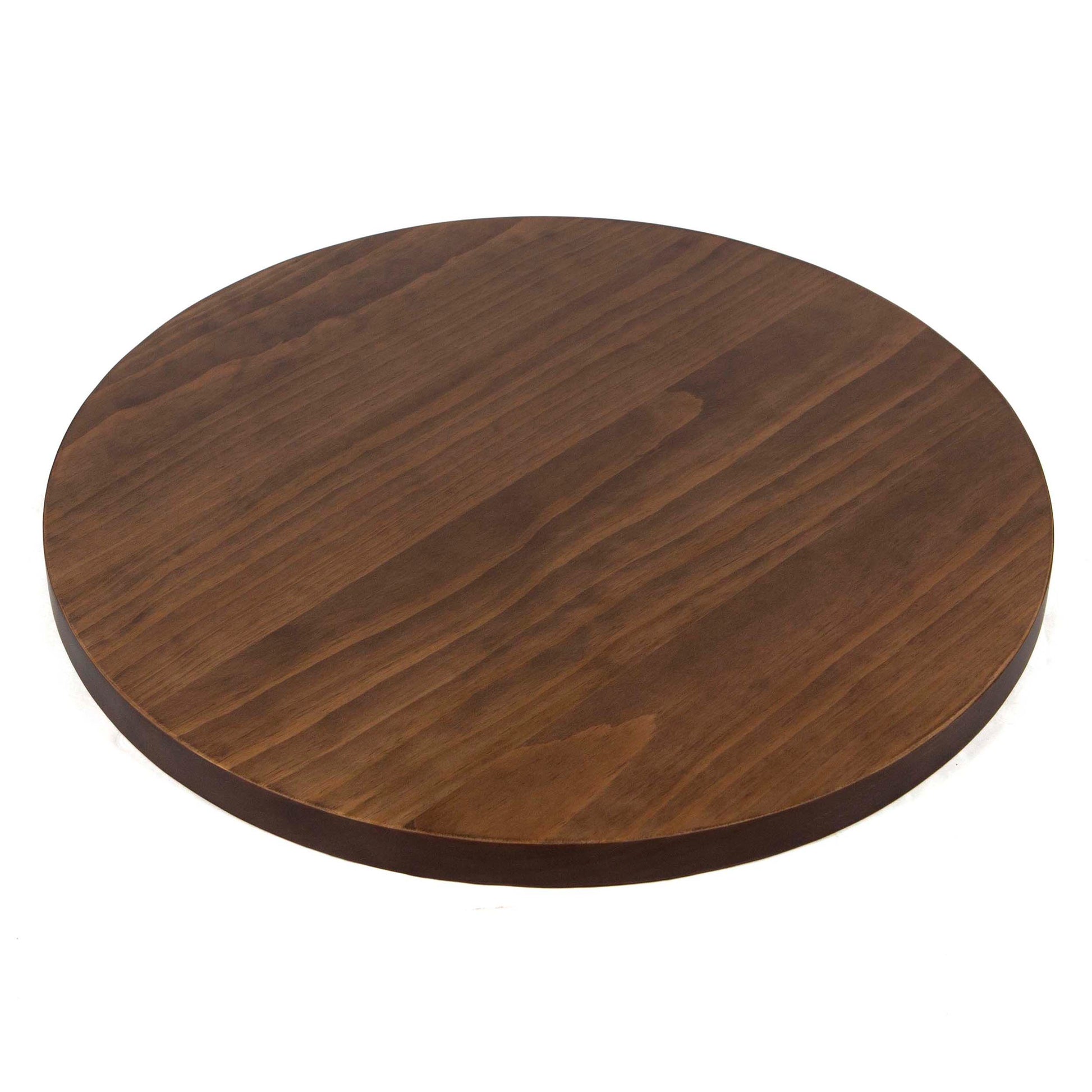 round solid pine table tops, dark walnut color